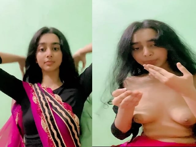 Cute girl removing blouse viral small boobs show