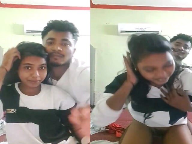 Adorable Indian lovers sex with back fuck