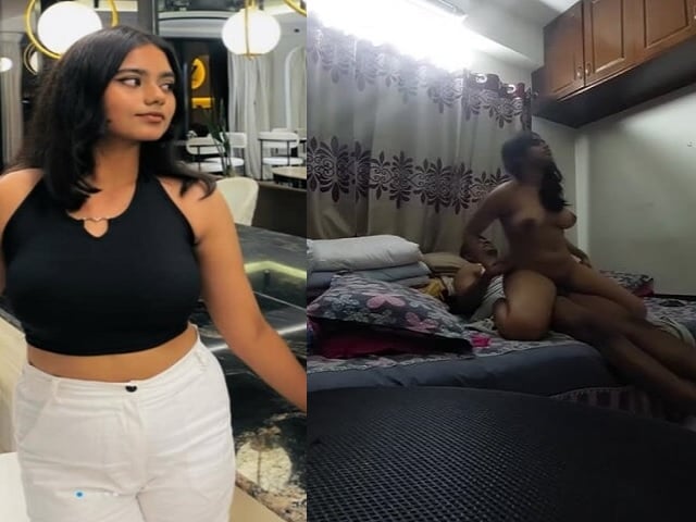 Beautiful girl riding dick of jija at home MMS