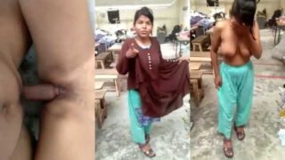 Big boobs factory worker ki factory mey desi chudai