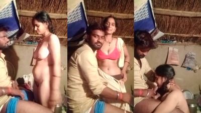 Husband undresses his wife to fuck in a desi sex video